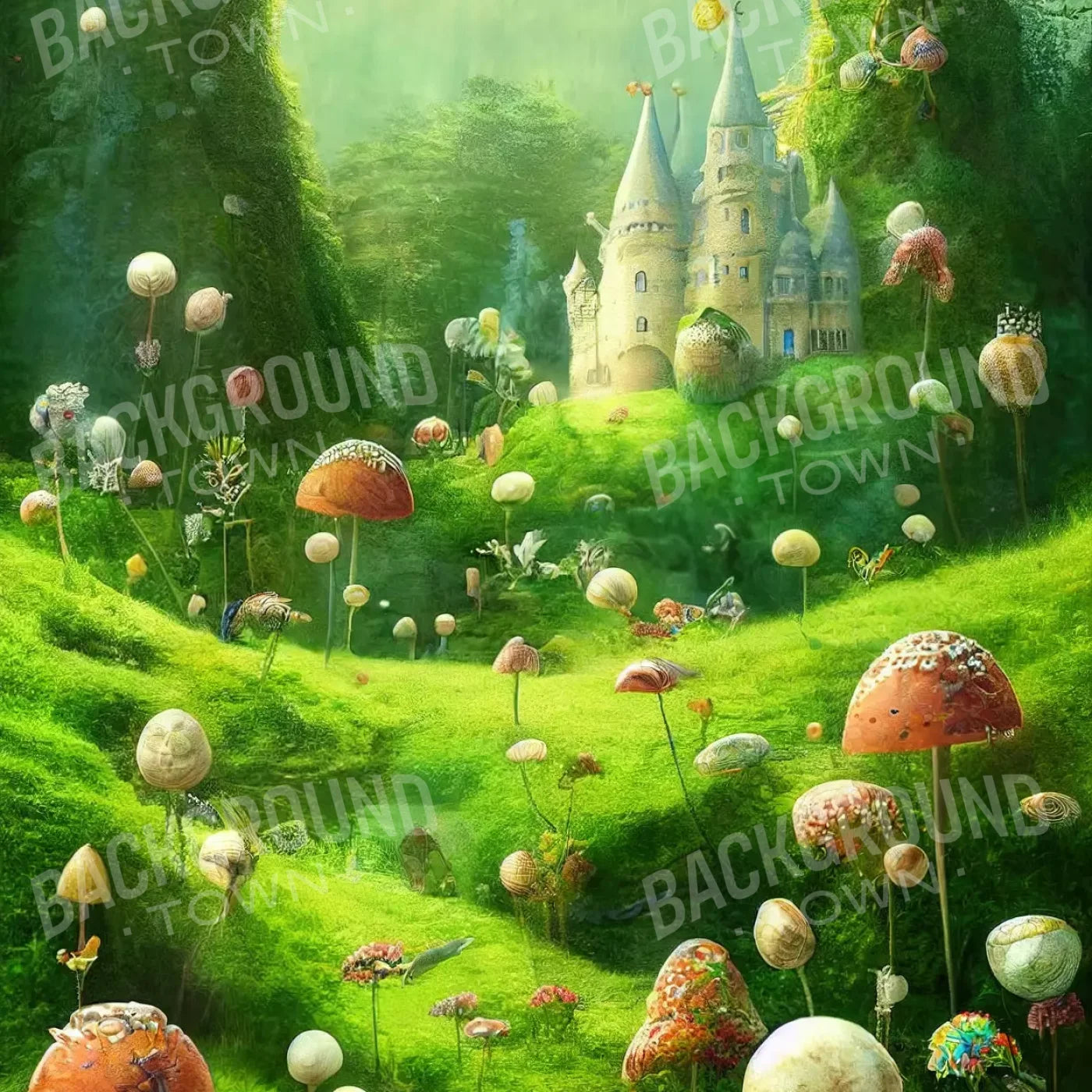 Mushroom Kingdom 10’X10’ Ultracloth (120 X Inch) Backdrop