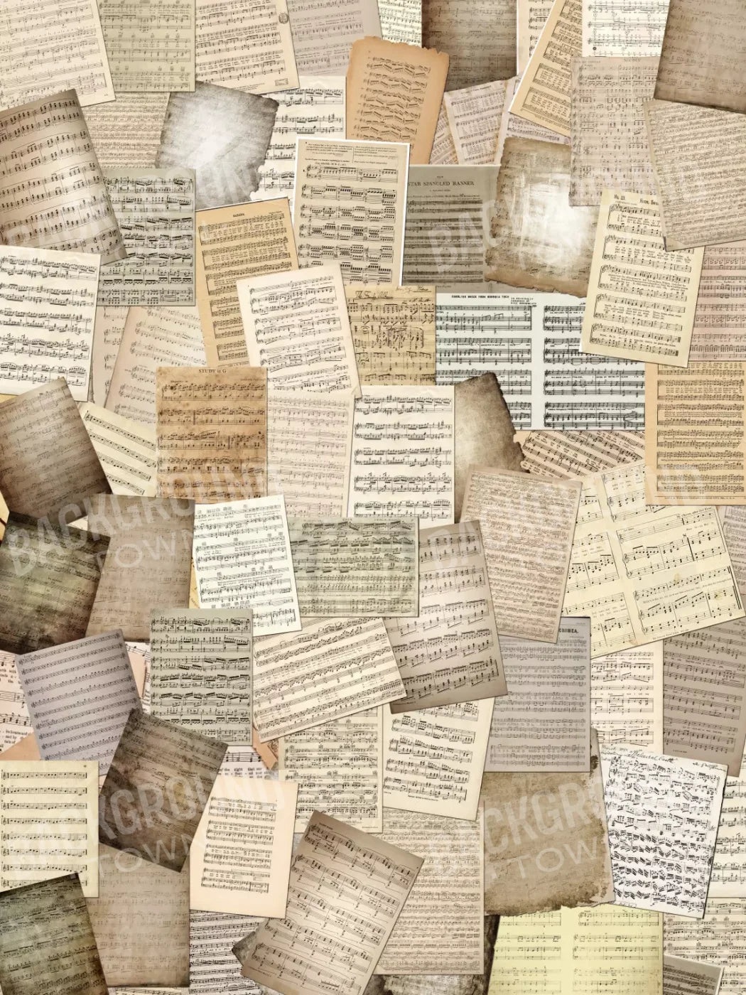 Music 8X10 Fleece ( 96 X 120 Inch ) Backdrop