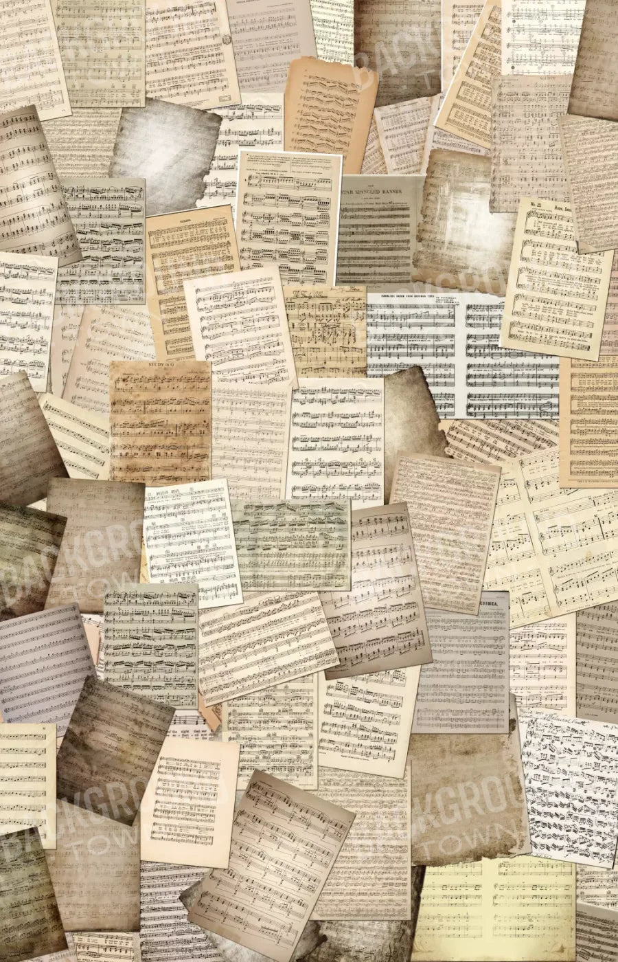 Music 8X12 Ultracloth ( 96 X 144 Inch ) Backdrop