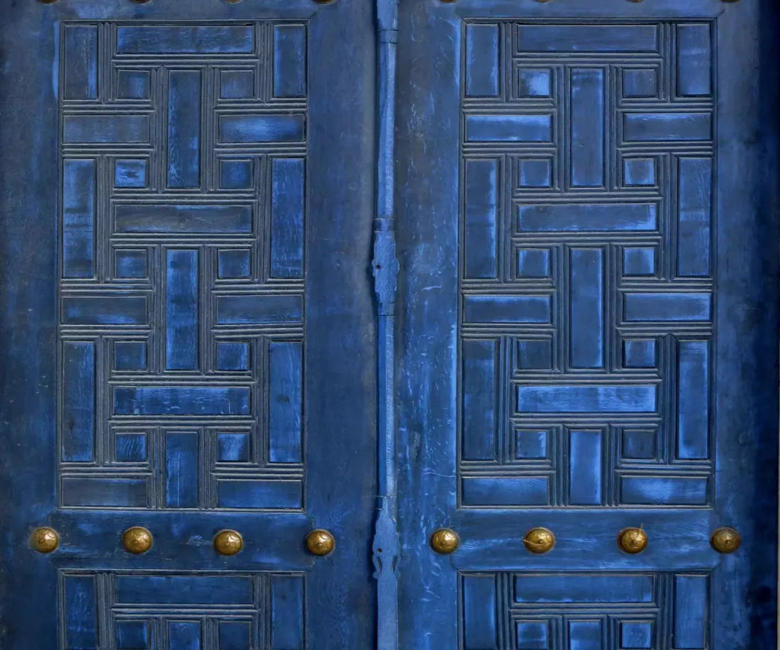 My Blue India 5X42 Fleece ( 60 X 50 Inch ) Backdrop