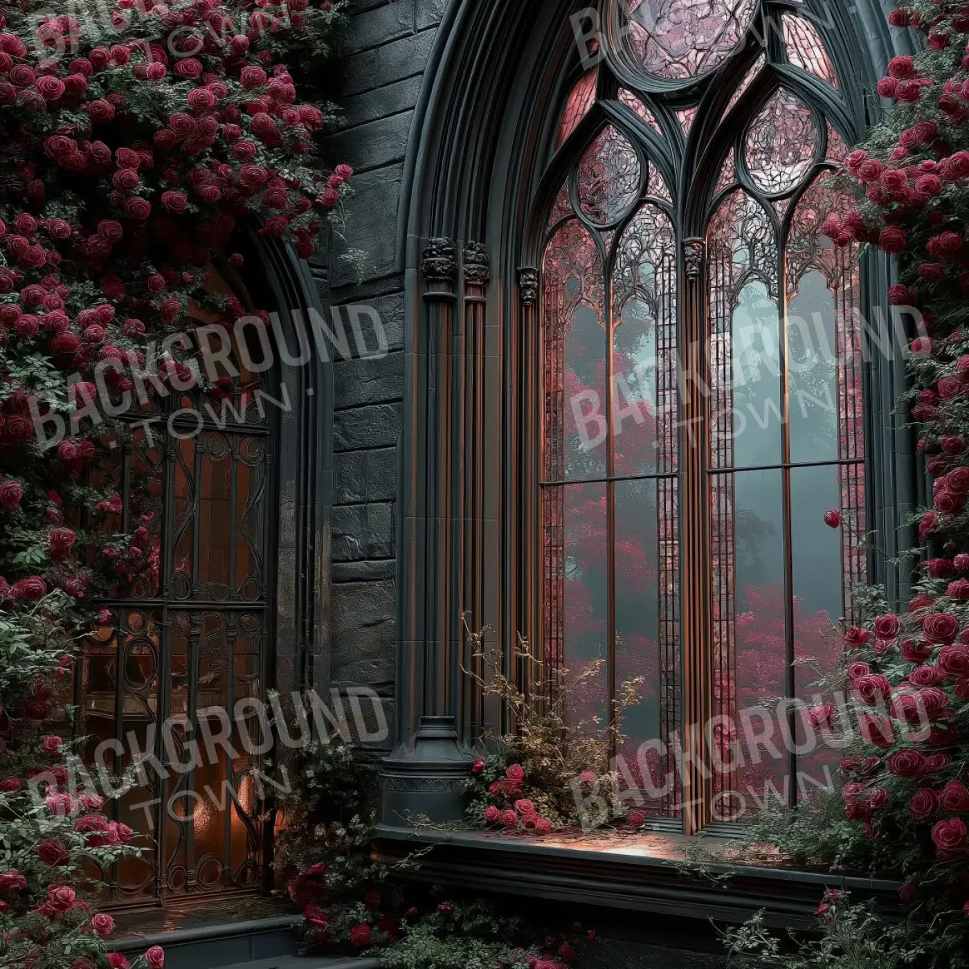 Mysterious Window 8’x8’ Fleece (96 x 96 inch) Backdrop