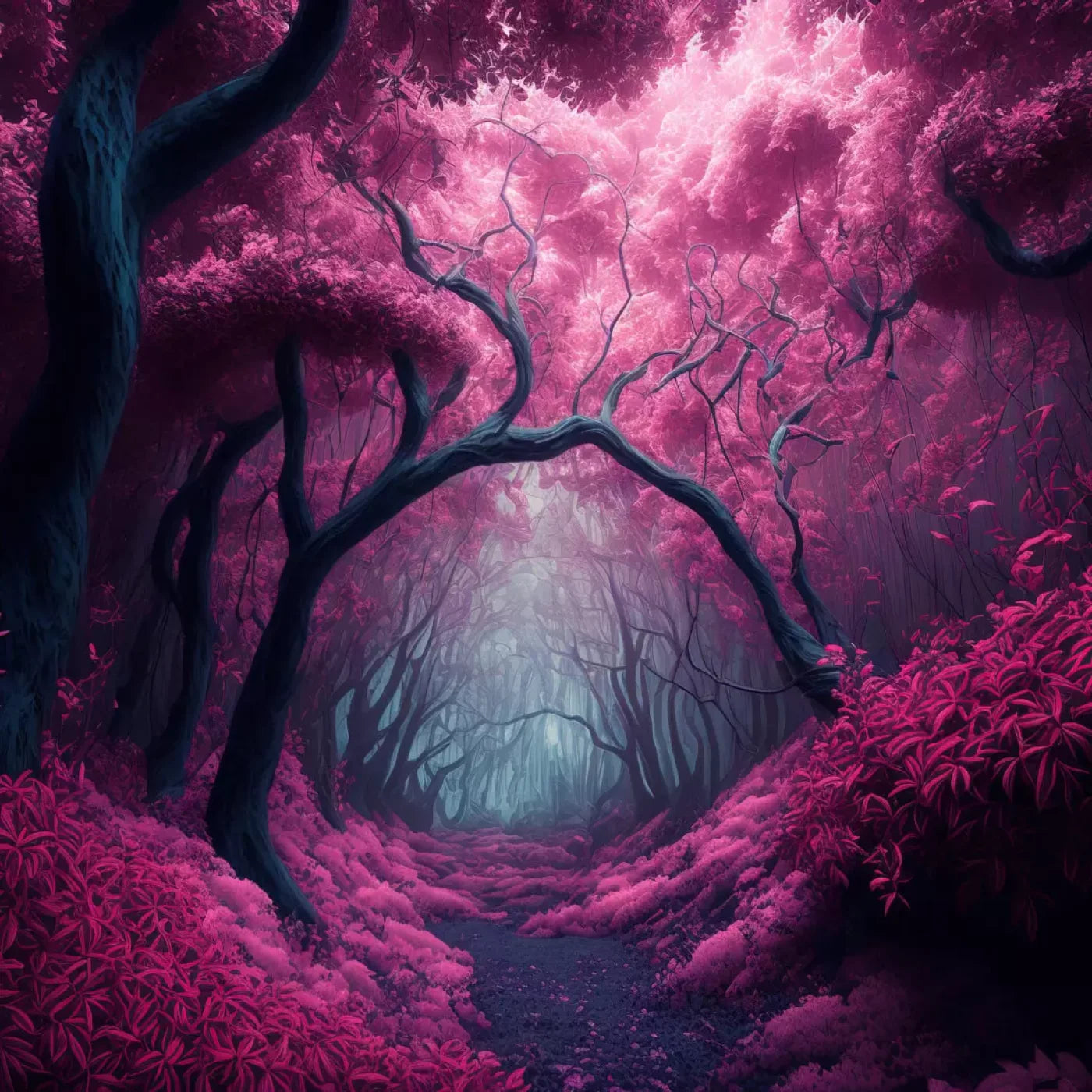 Mystical Forest 8X8 Fleece ( 96 X Inch ) Backdrop