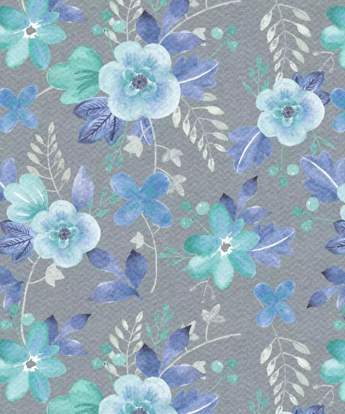 Gray Floral Backdrop for Photography