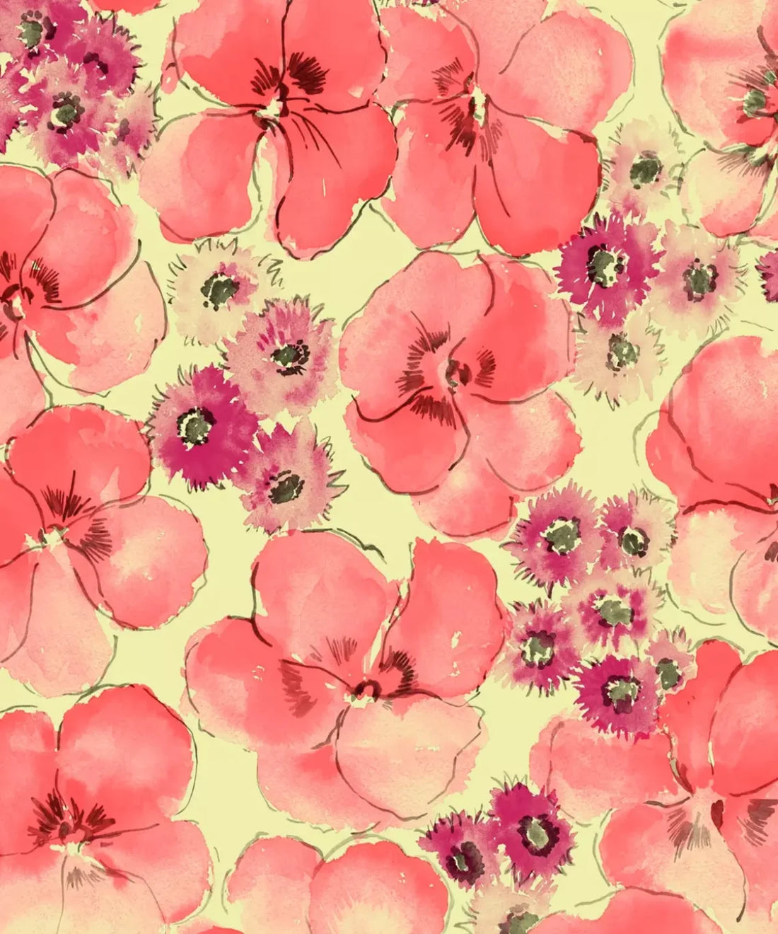 Pink Floral Backdrop for Photography