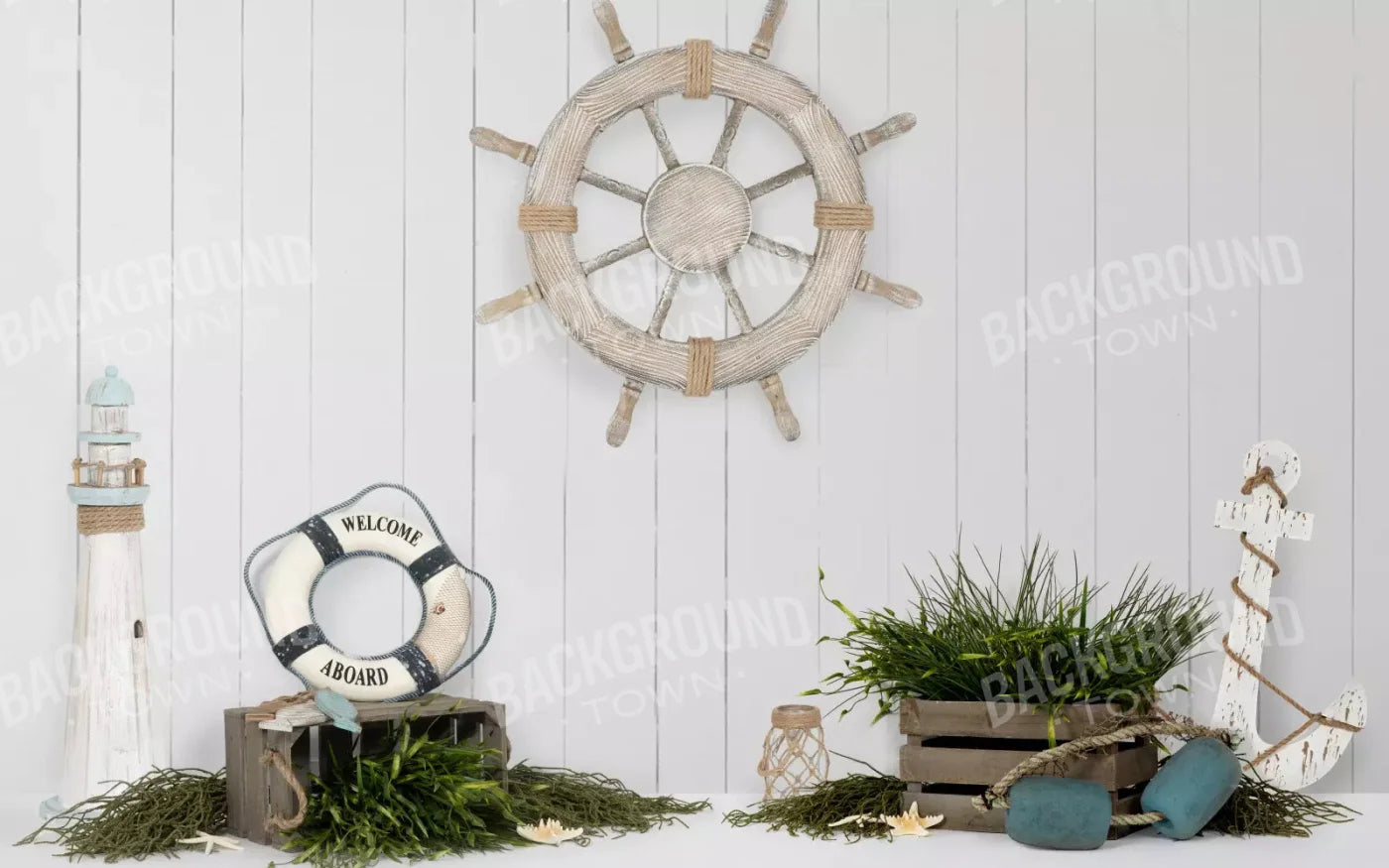 Nautical Blues 14X9 Ultracloth ( 168 X 108 Inch ) Backdrop