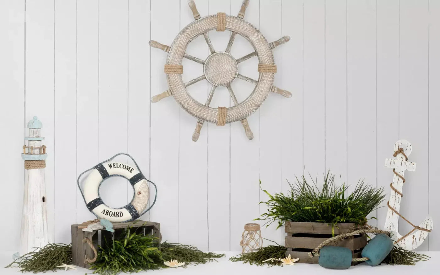 Nautical Blues 14X9 Ultracloth ( 168 X 108 Inch ) Backdrop