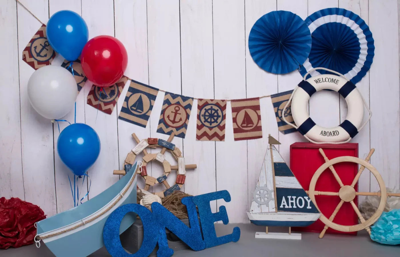 Nautical One 12X8 Ultracloth ( 144 X 96 Inch ) Backdrop