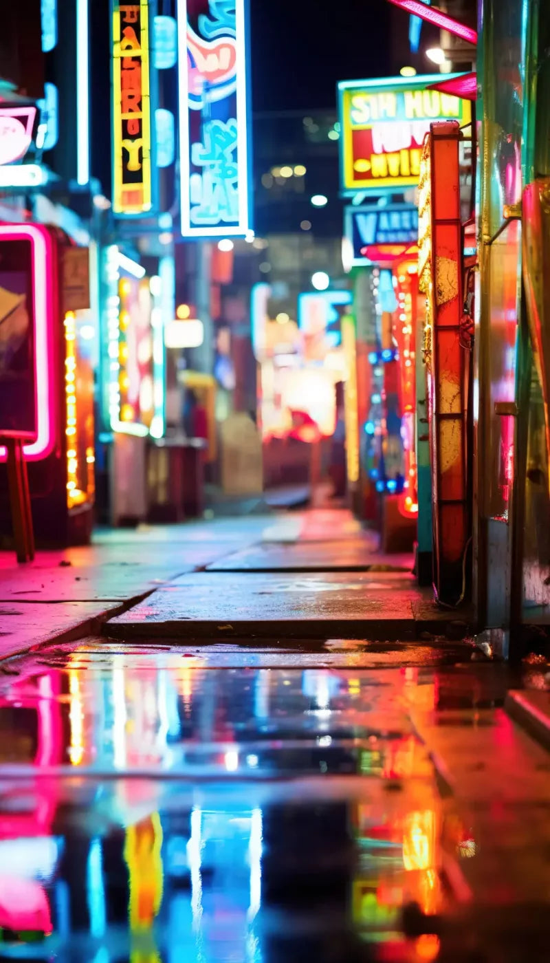 Neon Alley I 8X14 Ultracloth ( 96 X 168 Inch ) Backdrop
