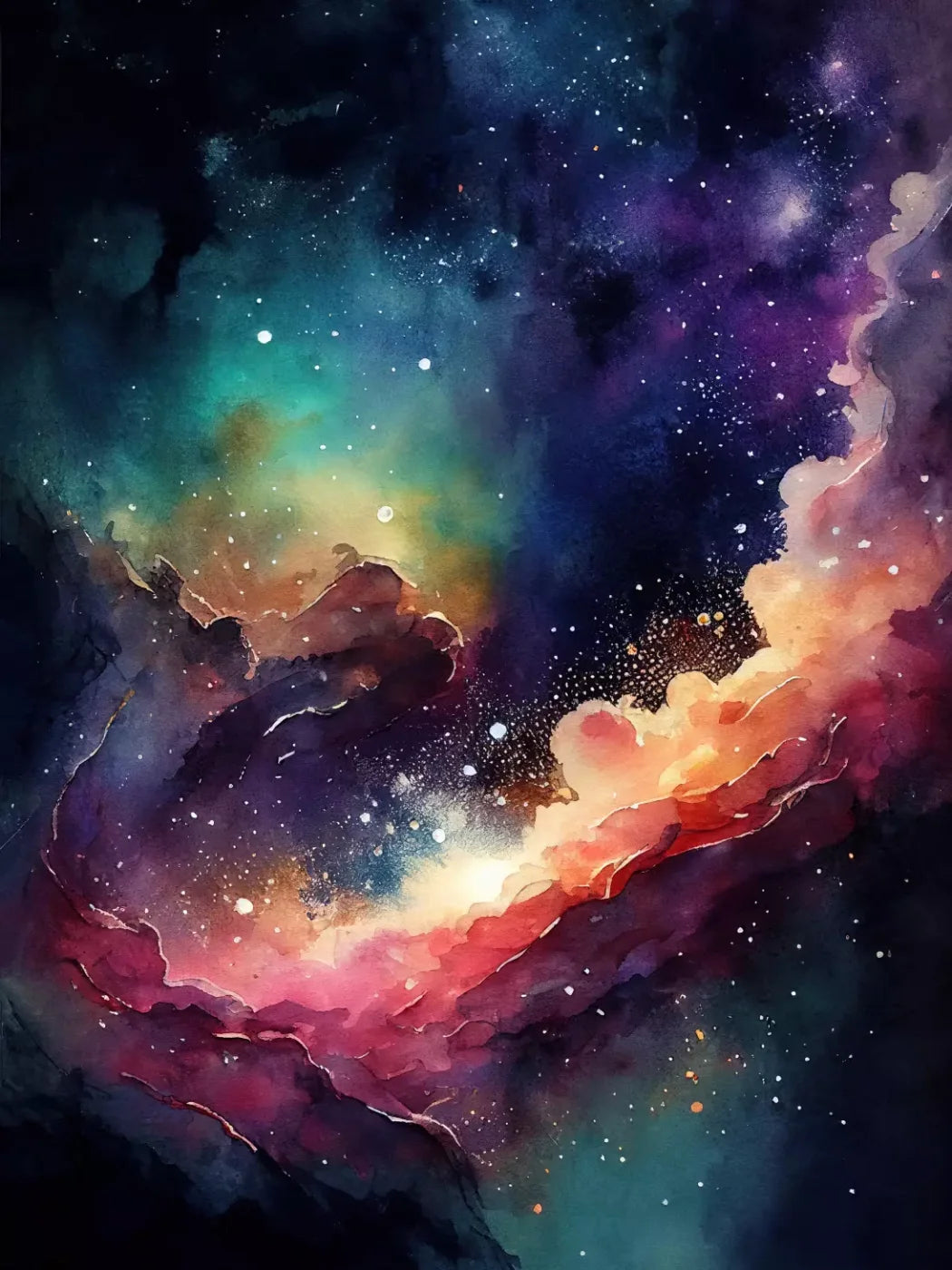 Neon Northern Lights 5X68 Fleece ( 60 X 80 Inch ) Backdrop