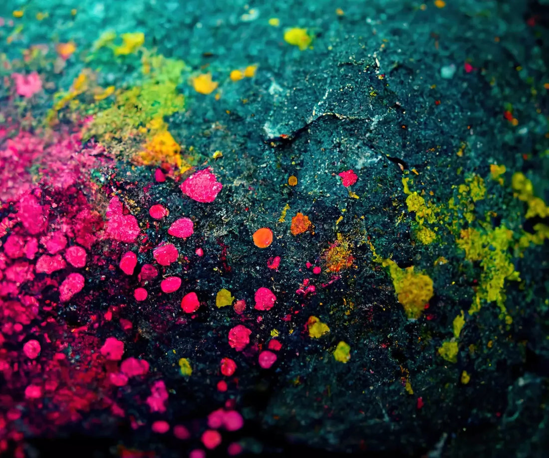 Neon Splatter 5X42 Fleece ( 60 X 50 Inch ) Backdrop