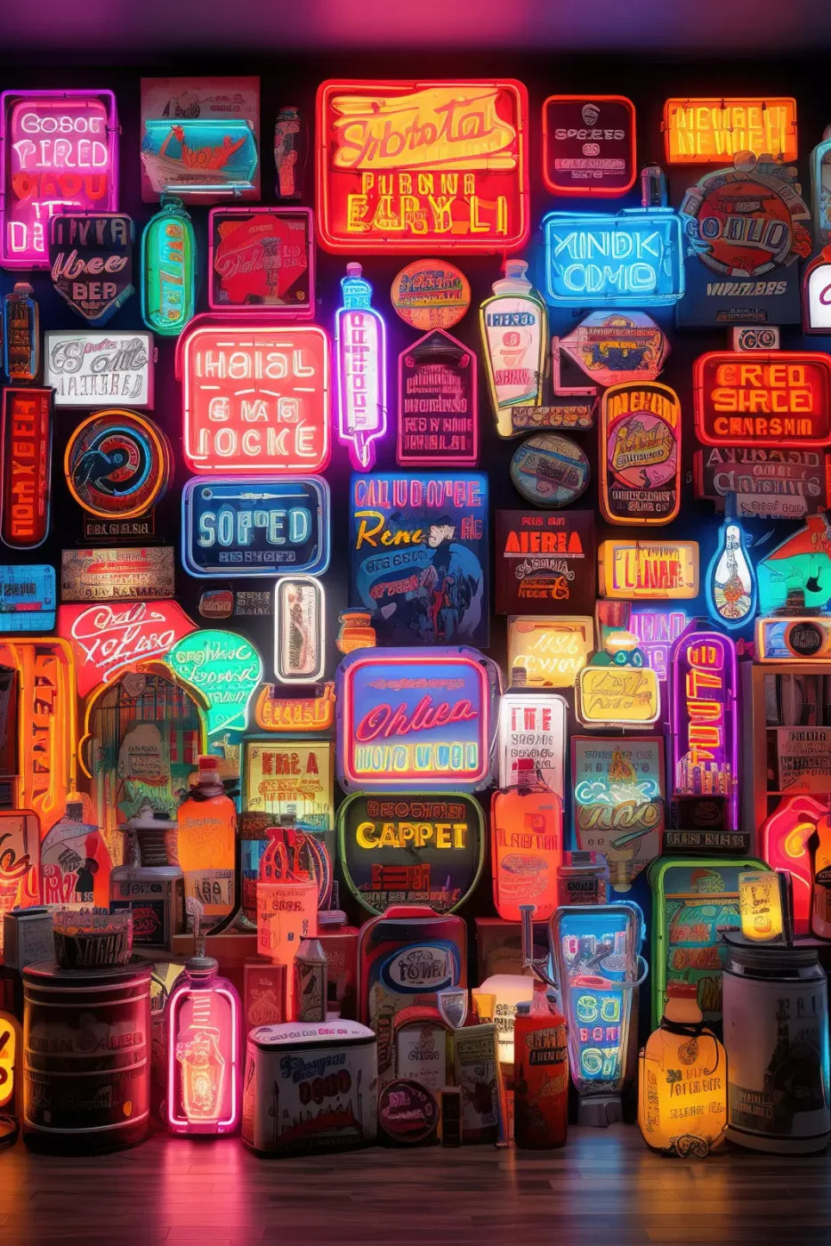 Neon Wall 8X12 Ultracloth ( 96 X 144 Inch ) Backdrop