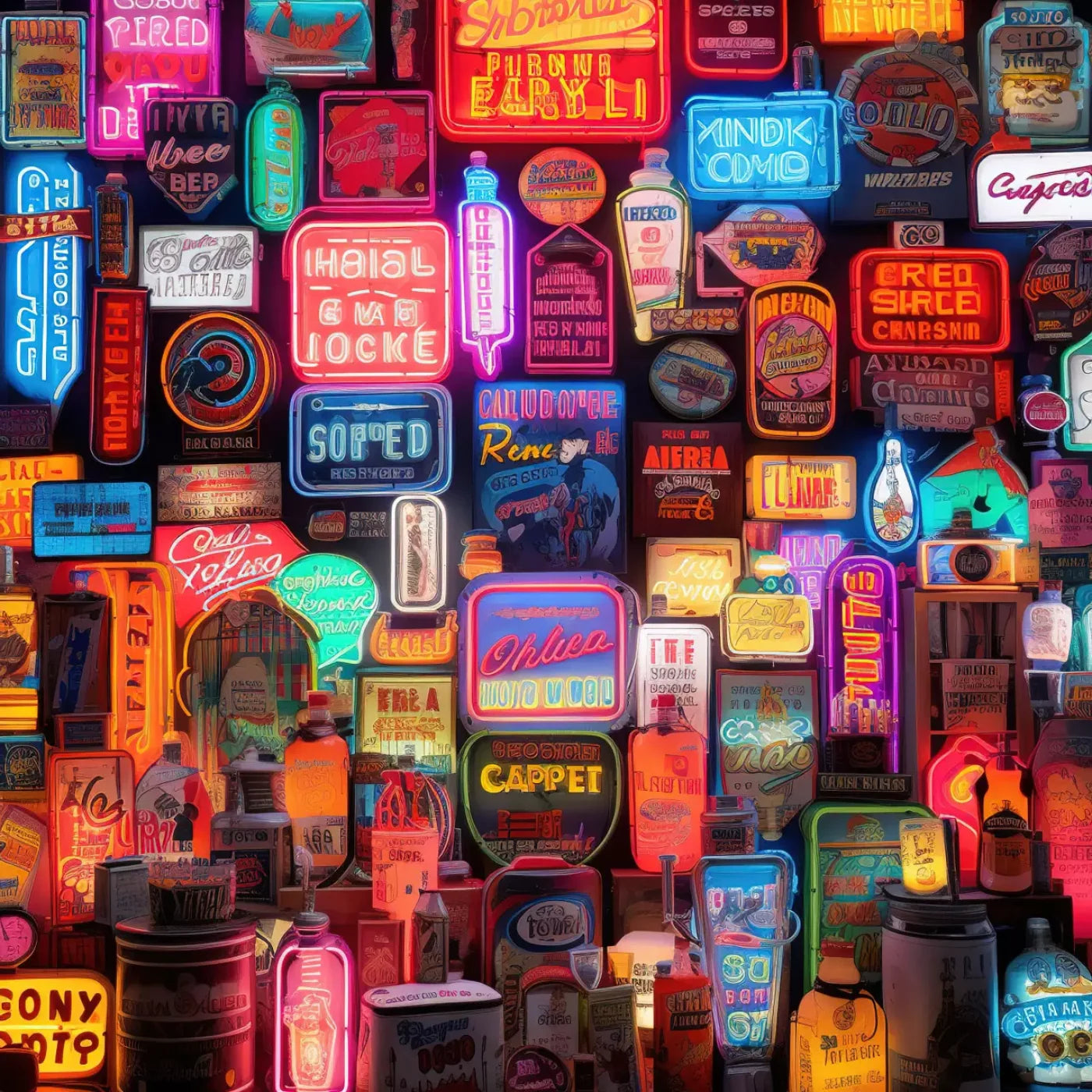 Neon Wall 8X8 Fleece ( 96 X Inch ) Backdrop