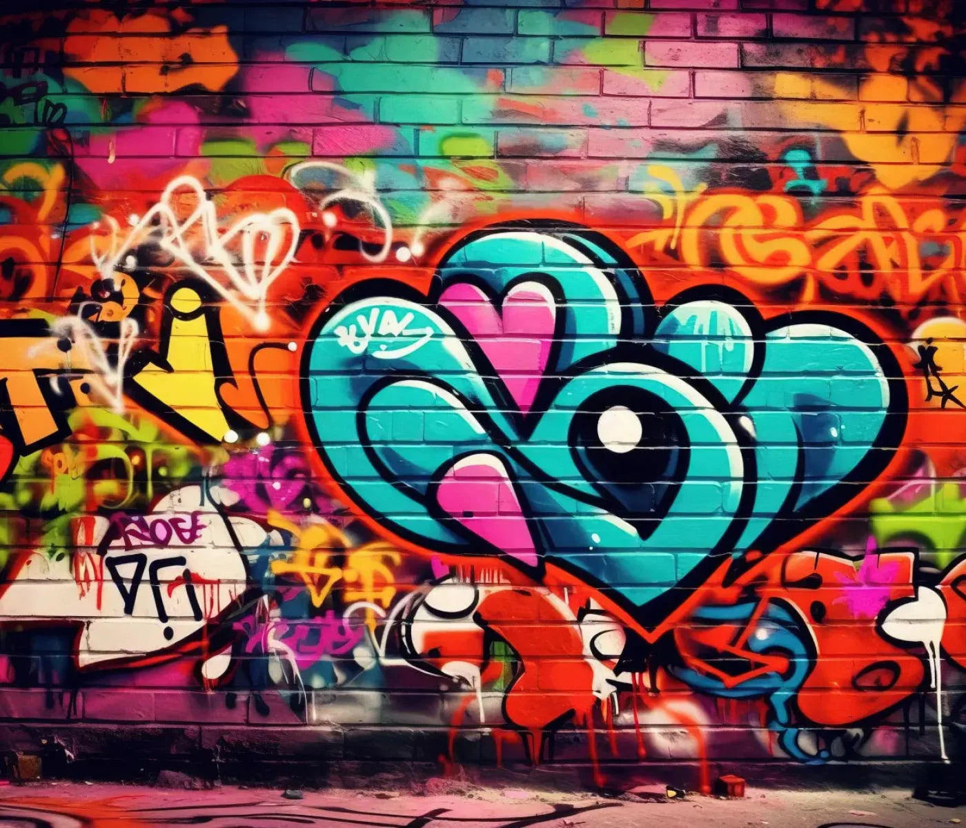 Neon Wall Art 2 12X10 Ultracloth ( 144 X 120 Inch ) Backdrop