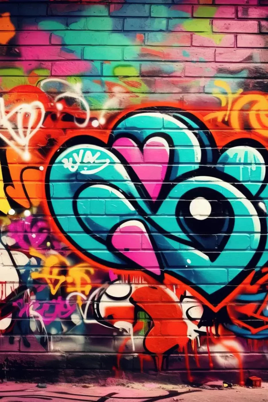 Neon Wall Art 2 5X8 Ultracloth ( 60 X 96 Inch ) Backdrop