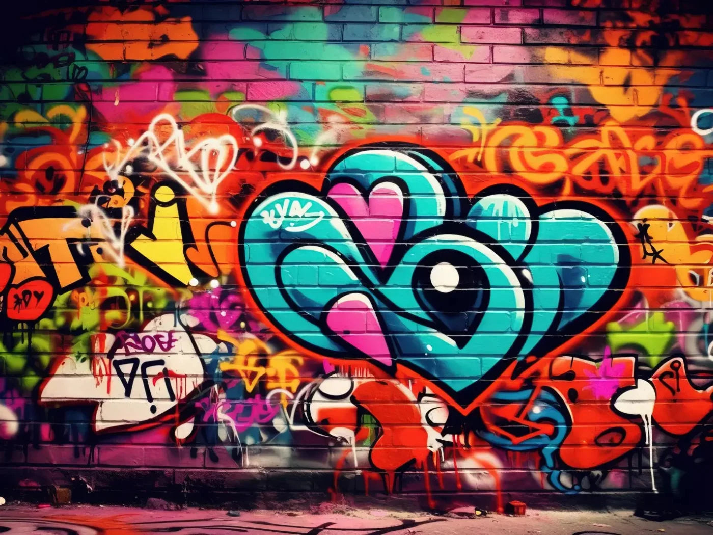 Neon Wall Art 2 7X5 Ultracloth ( 84 X 60 Inch ) Backdrop