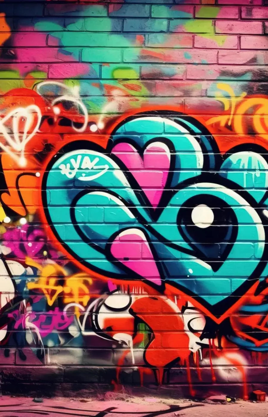 Neon Wall Art 2 8X12 Ultracloth ( 96 X 144 Inch ) Backdrop