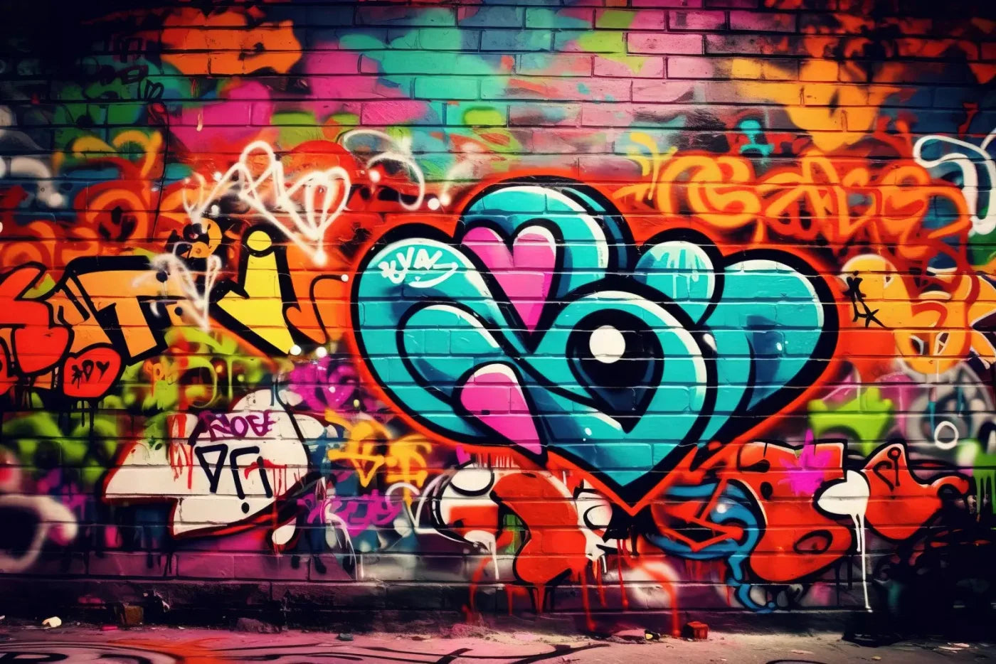 Neon Wall Art 2 8X5 Ultracloth ( 96 X 60 Inch ) Backdrop