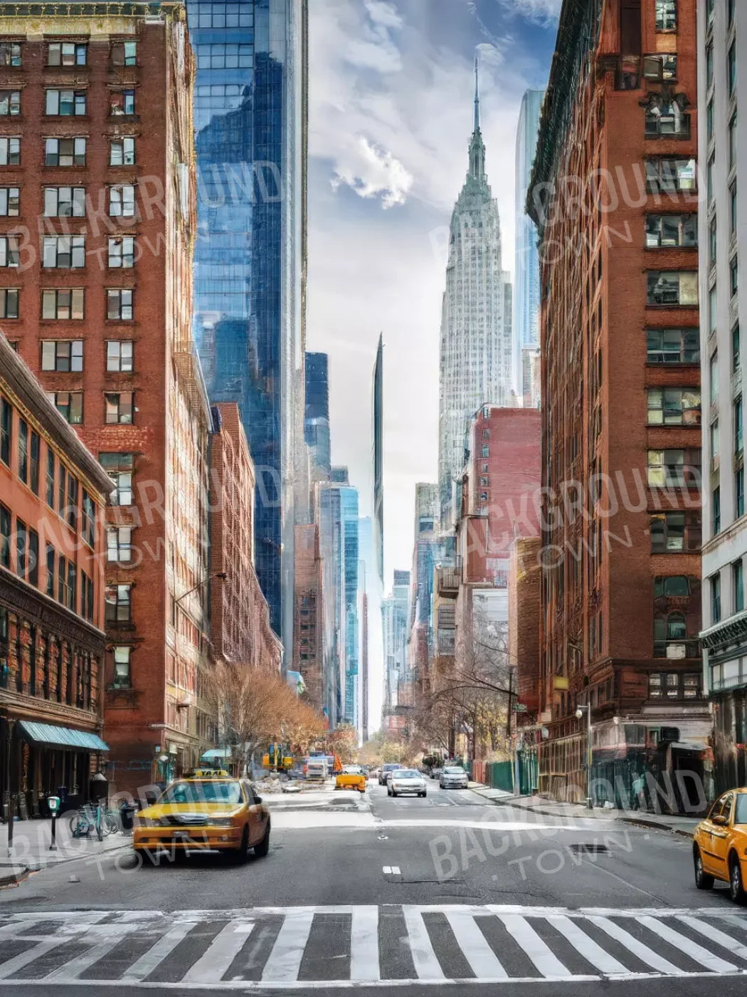 New York 6’x8’ Fleece (72 x 96 inch) Backdrop