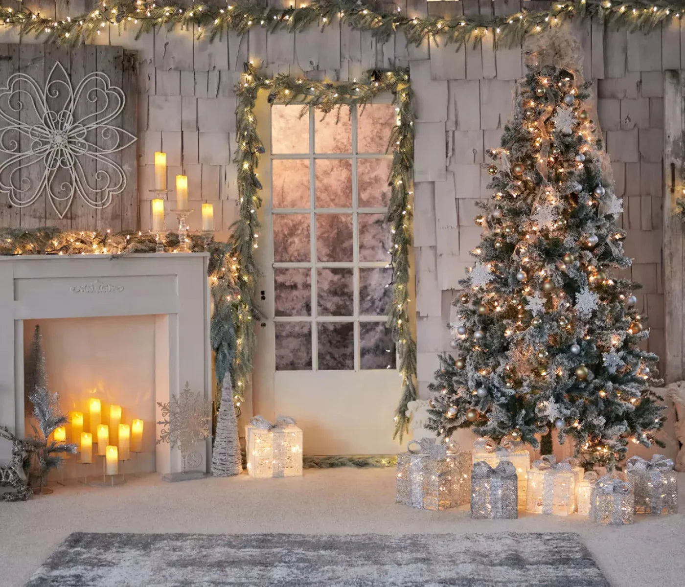 Night Before Christmas 12X10 Ultracloth ( 144 X 120 Inch ) Backdrop