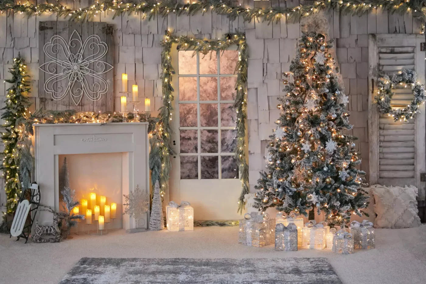 Night Before Christmas 8X5 Ultracloth ( 96 X 60 Inch ) Backdrop