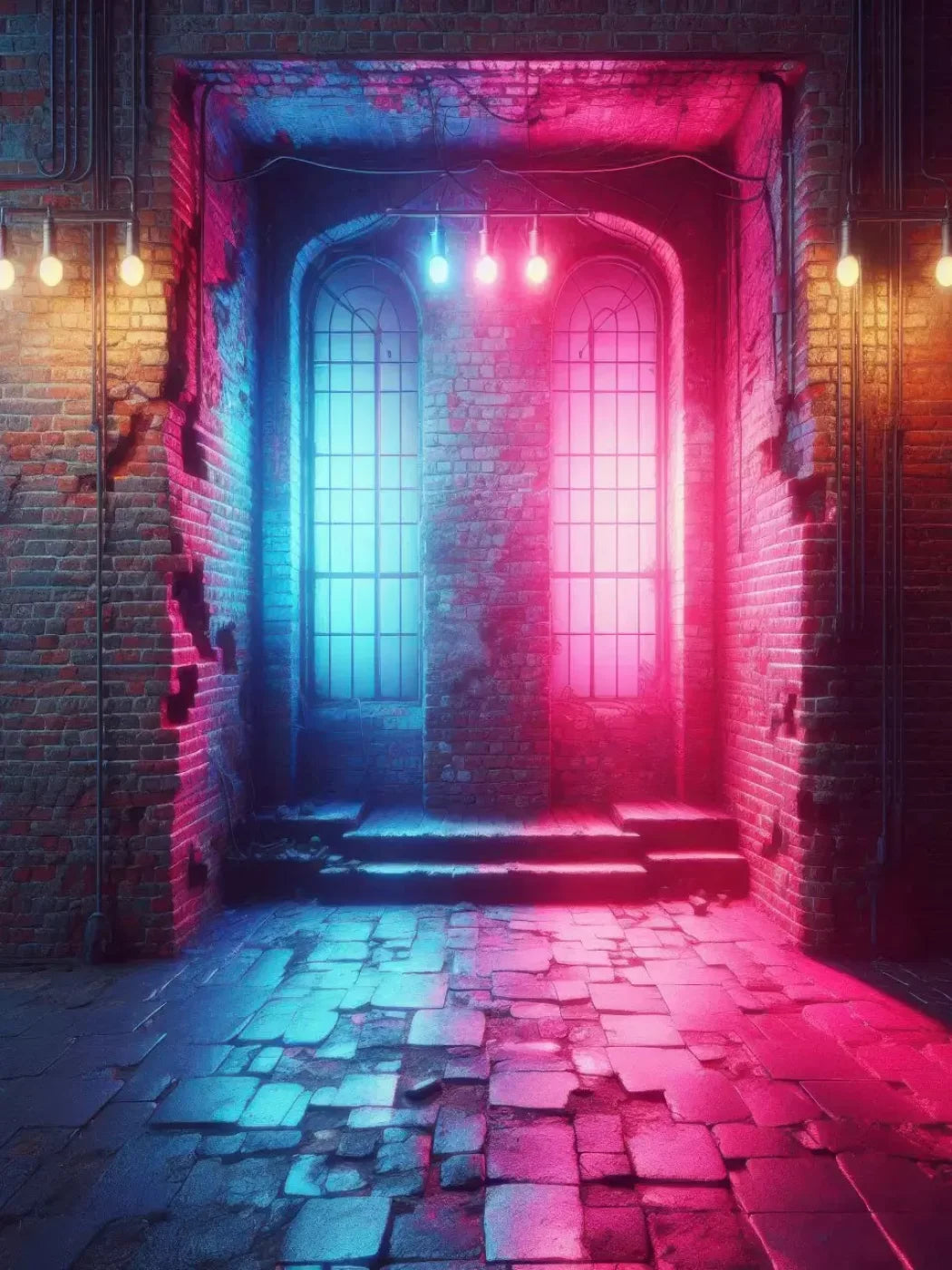 Night Lights 5’X6’8 Fleece (60 X 80 Inch) Backdrop