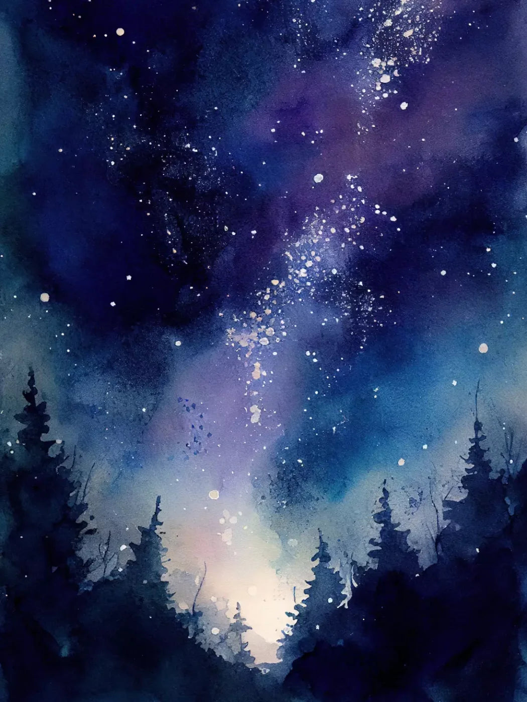 Night Sky 8X10 Fleece ( 96 X 120 Inch ) Backdrop