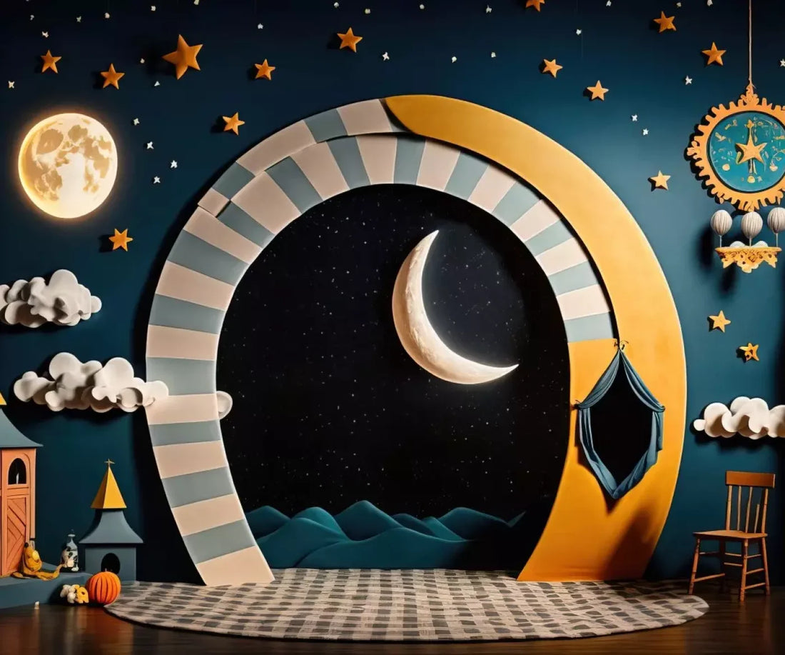 Night Time Lullaby 5X42 Fleece ( 60 X 50 Inch ) Backdrop