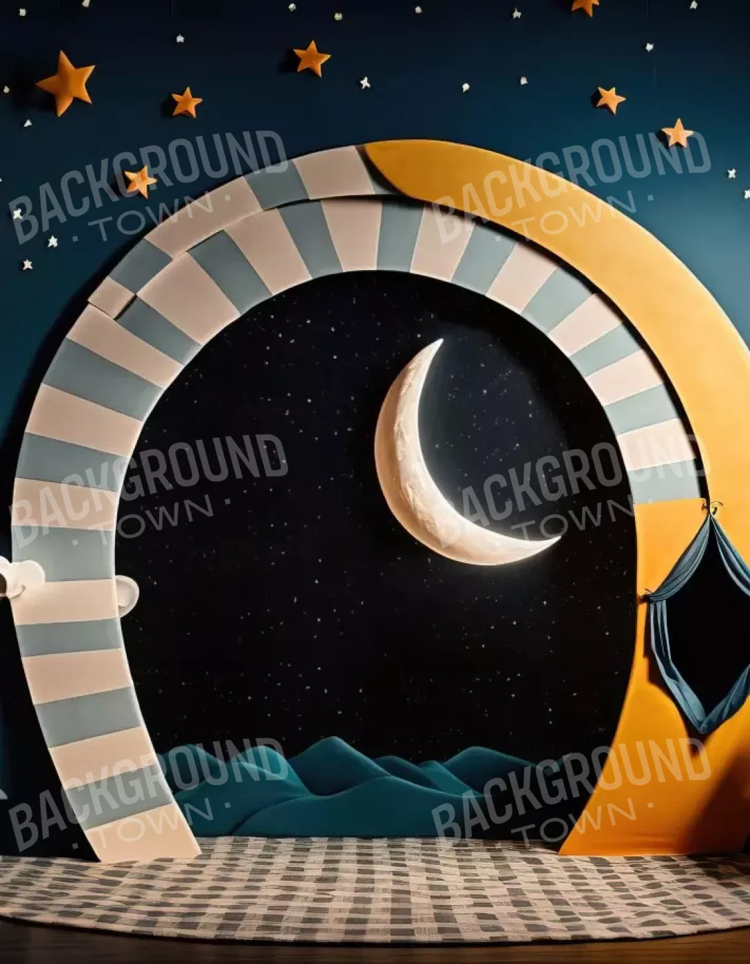 Night Time Lullaby 6X8 Fleece ( 72 X 96 Inch ) Backdrop