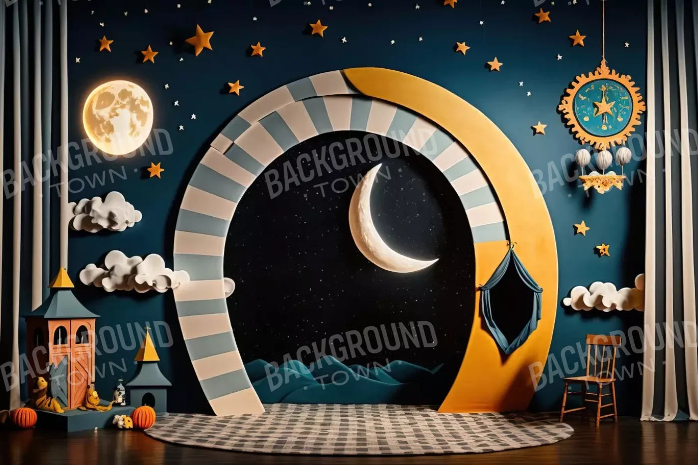 Night Time Lullaby 8X5 Ultracloth ( 96 X 60 Inch ) Backdrop