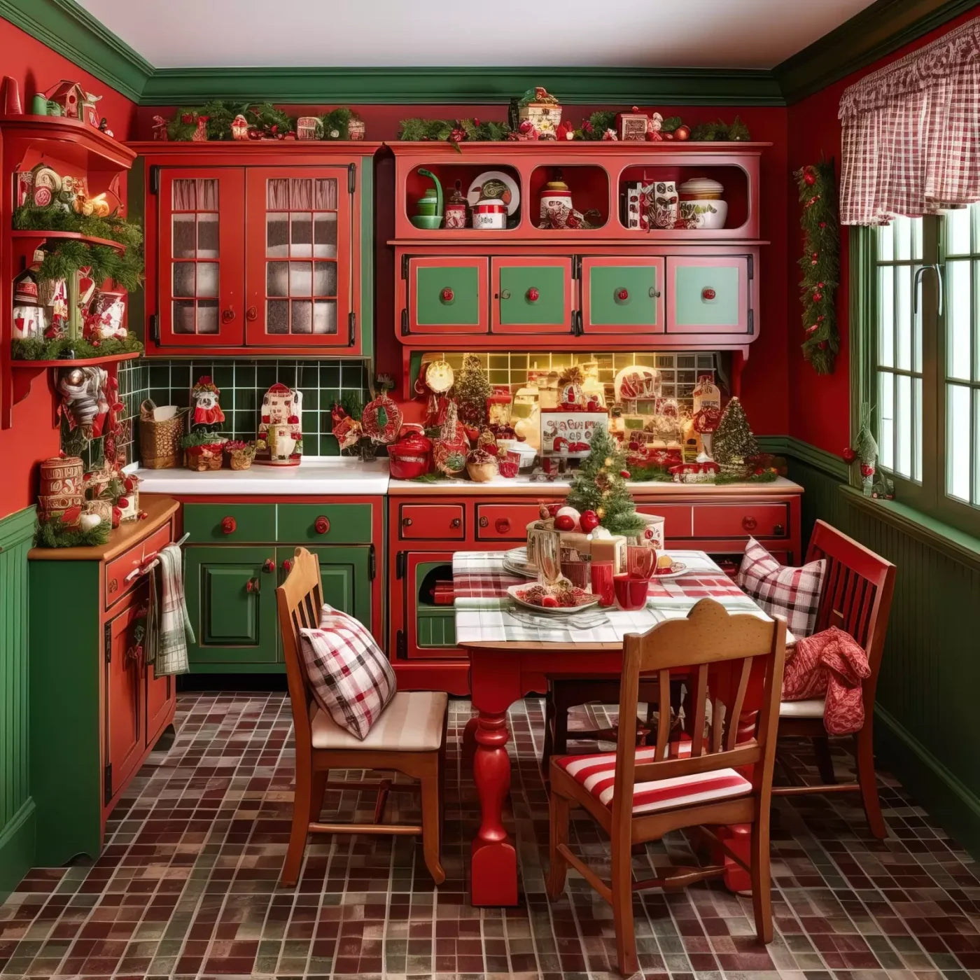 North Pole Kitchen 10’X10’ Ultracloth (120 X Inch) Backdrop