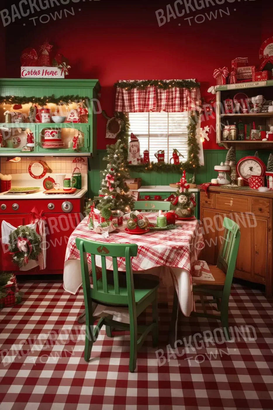 North Pole Kitchen Ii 8’X12’ Ultracloth (96 X 144 Inch) Backdrop