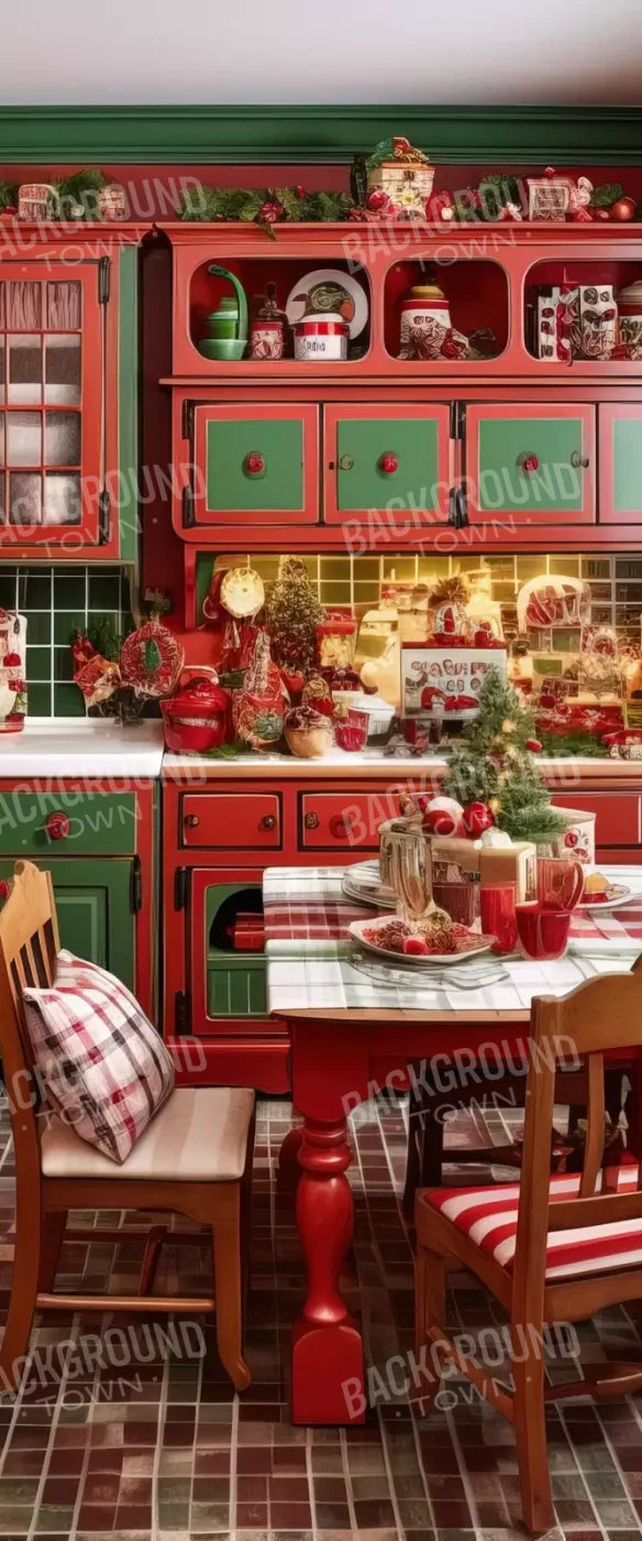 North Pole Kitchen 5’X12’ Ultracloth For Westcott X-Drop (60 X 144 Inch) Backdrop