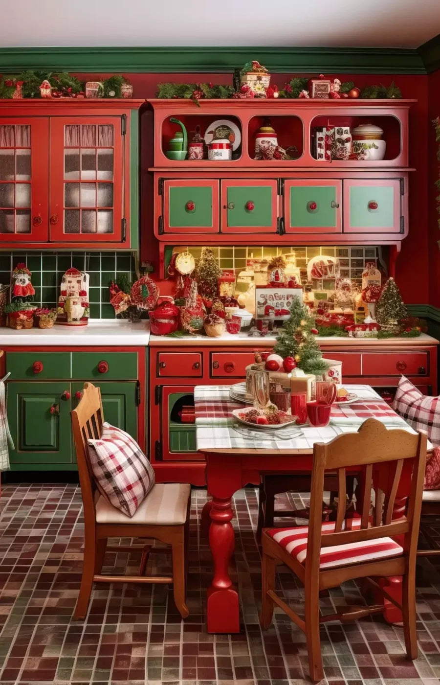 North Pole Kitchen 9’X14’ Ultracloth (108 X 168 Inch) Backdrop