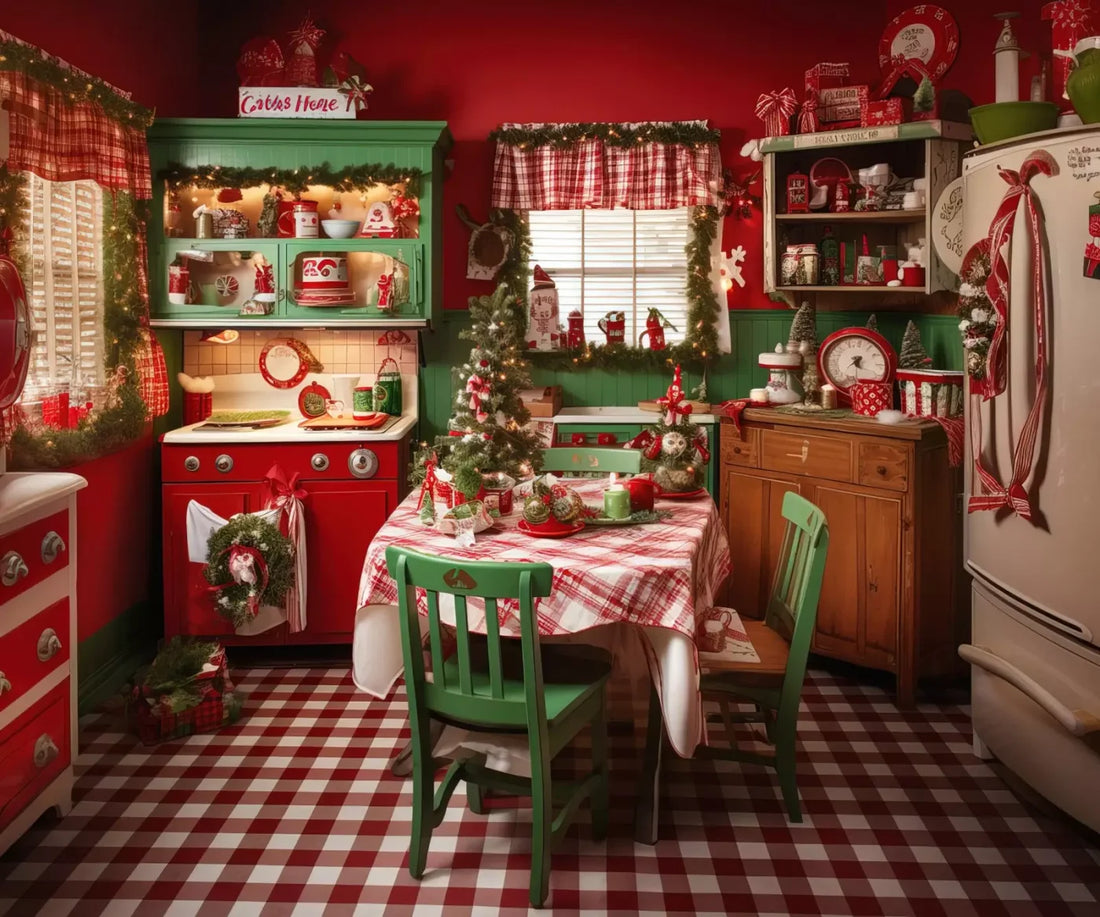 North Pole Kitchen Ii 5’X4’2 Fleece (60 X 50 Inch) Backdrop