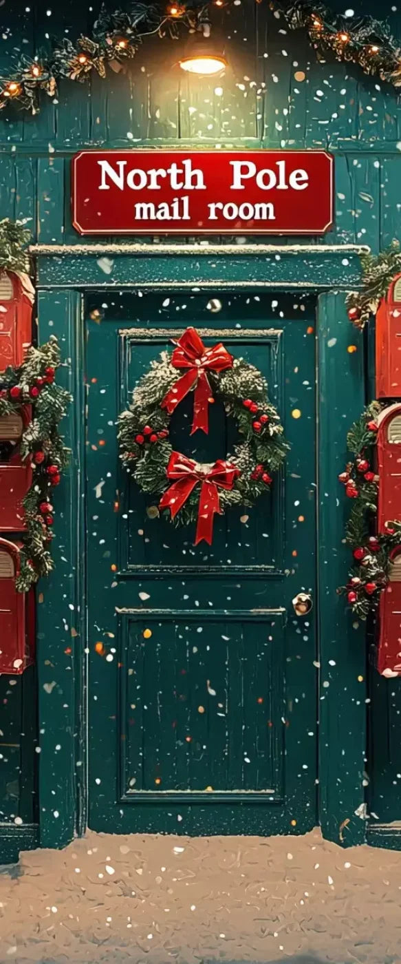North Pole Mail Room I 5’X12’ Ultracloth For Westcott X-Drop (60 X 144 Inch) Backdrop