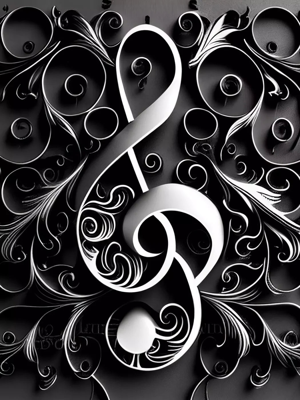 Music Note 5X68 Fleece ( 60 X 80 Inch ) Backdrop