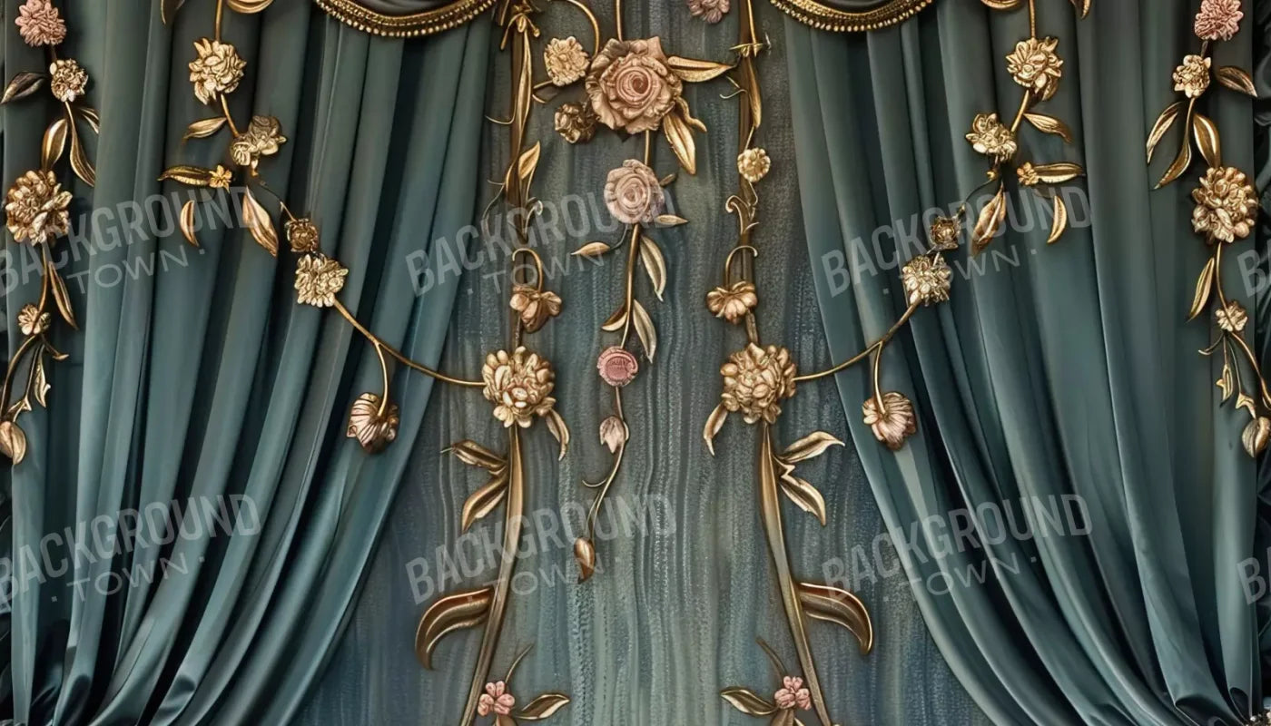 Nouveau Floral Curtain 14’X8’ Ultracloth (168 X 96 Inch) Backdrop