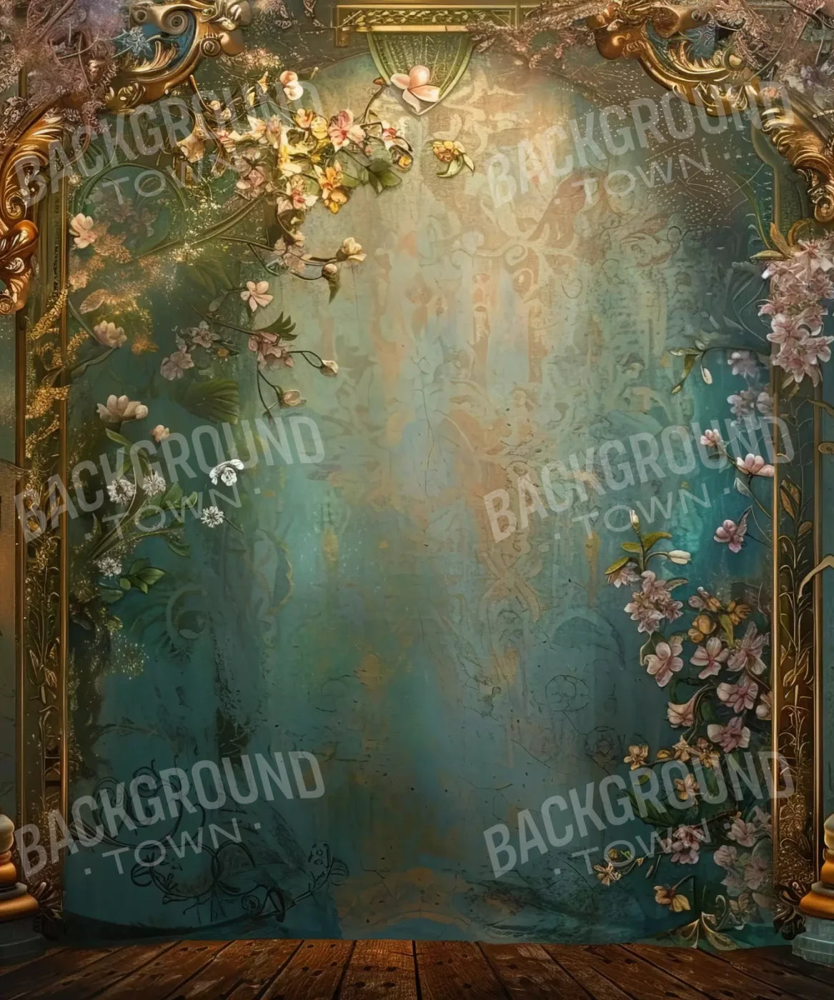 Green Gold Backdrop for Photography