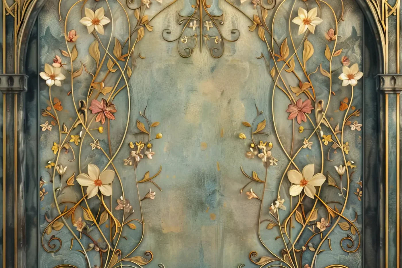 Nouveau Wall I 12’X8’ Ultracloth (144 X 96 Inch) Backdrop