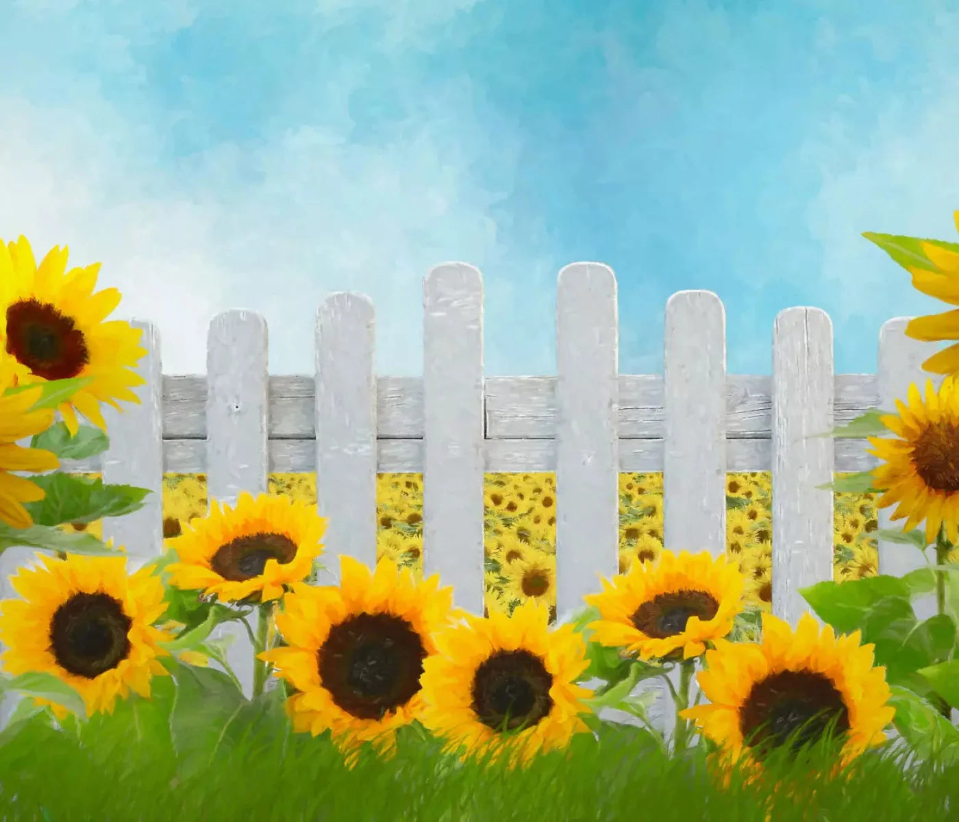 Ode To Sunflowers 12X10 Ultracloth ( 144 X 120 Inch ) Backdrop