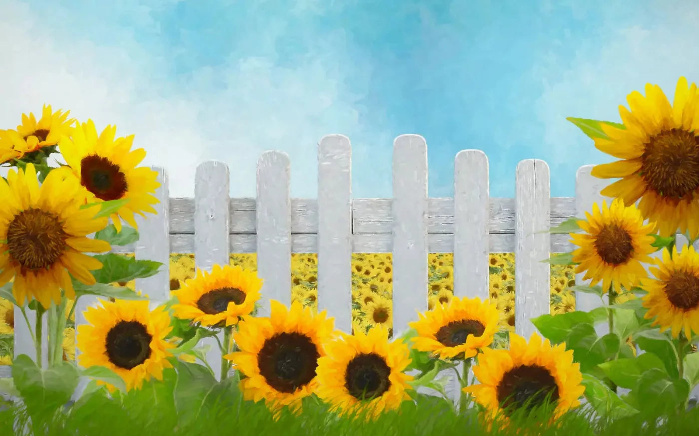 Ode To Sunflowers 14X9 Ultracloth ( 168 X 108 Inch ) Backdrop