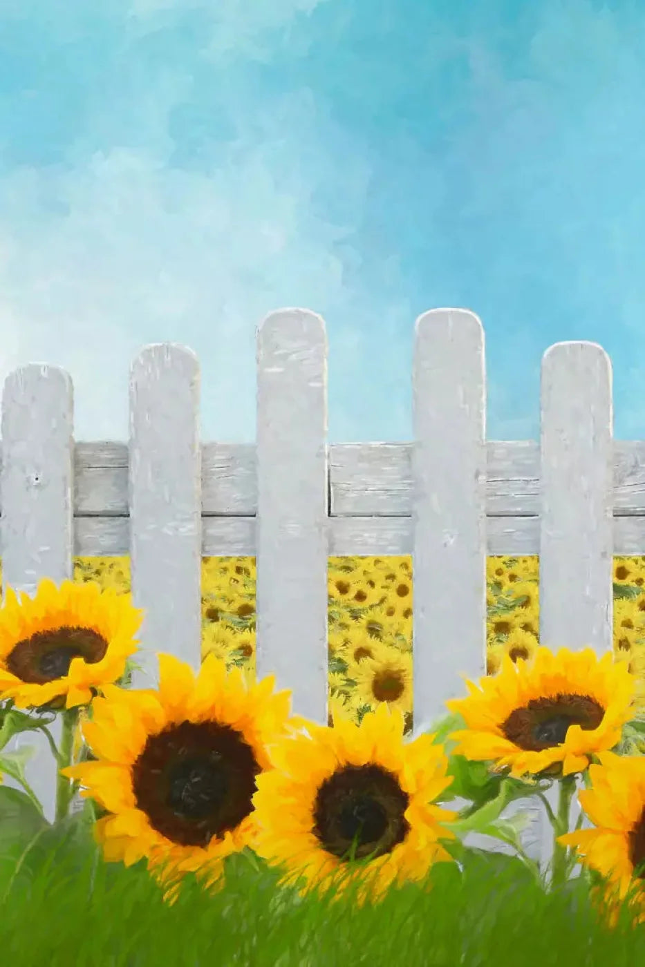 Ode To Sunflowers 5X8 Ultracloth ( 60 X 96 Inch ) Backdrop