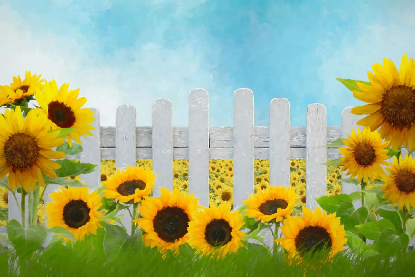 Ode To Sunflowers 8X5 Ultracloth ( 96 X 60 Inch ) Backdrop