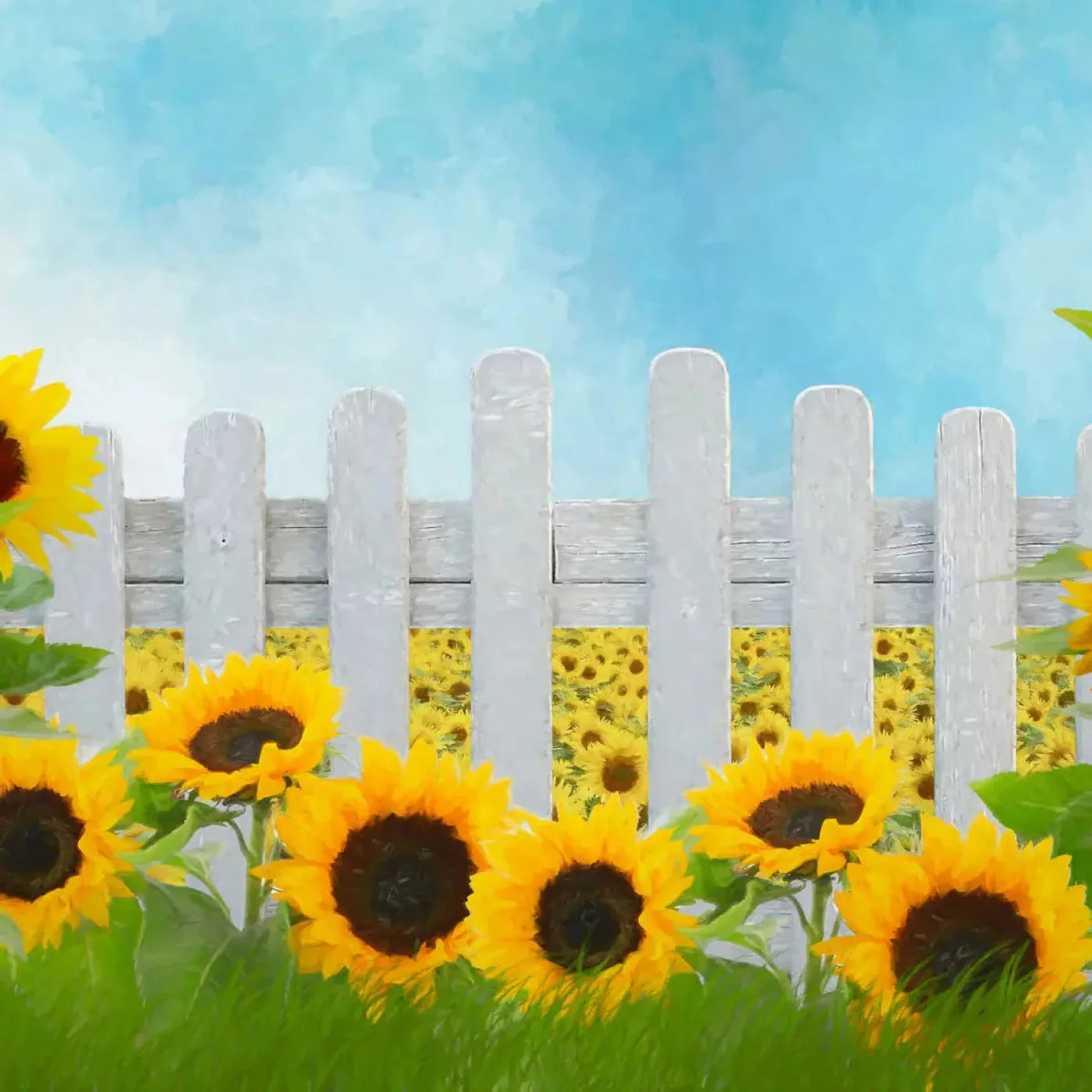 Ode To Sunflowers 8X8 Fleece ( 96 X Inch ) Backdrop