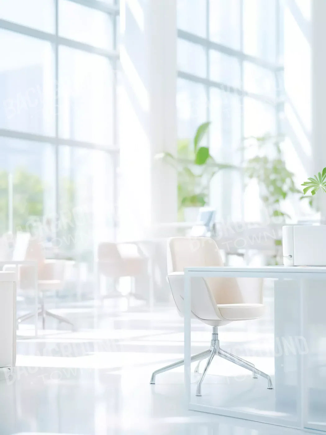 Office I 5’X6’8 Fleece (60 X 80 Inch) Backdrop