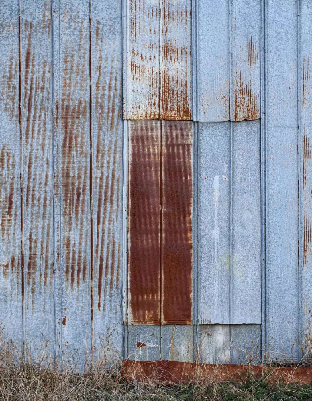 Old Barn Steel 6X8 Fleece ( 72 X 96 Inch ) Backdrop
