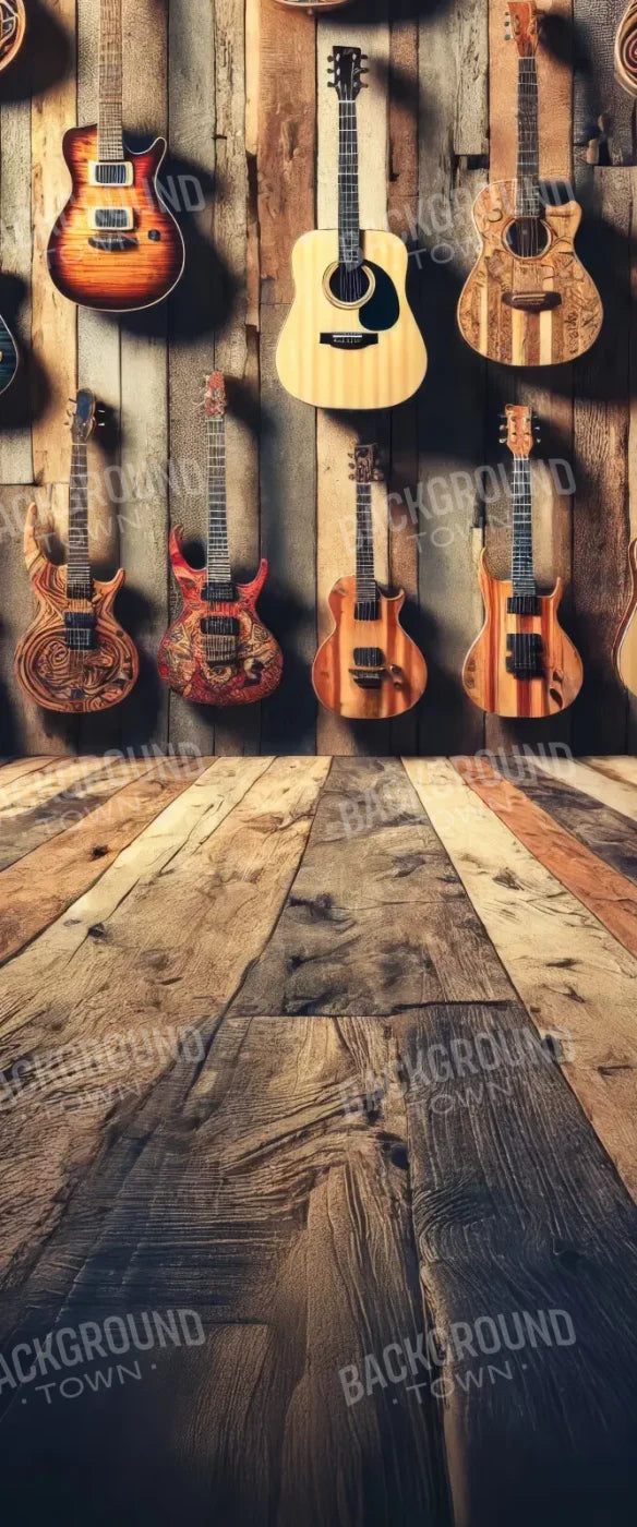 Old Guitars Sweep 5’x12’ UltraCloth for Westcott X-Drop (60 x 144 inch) Backdrop