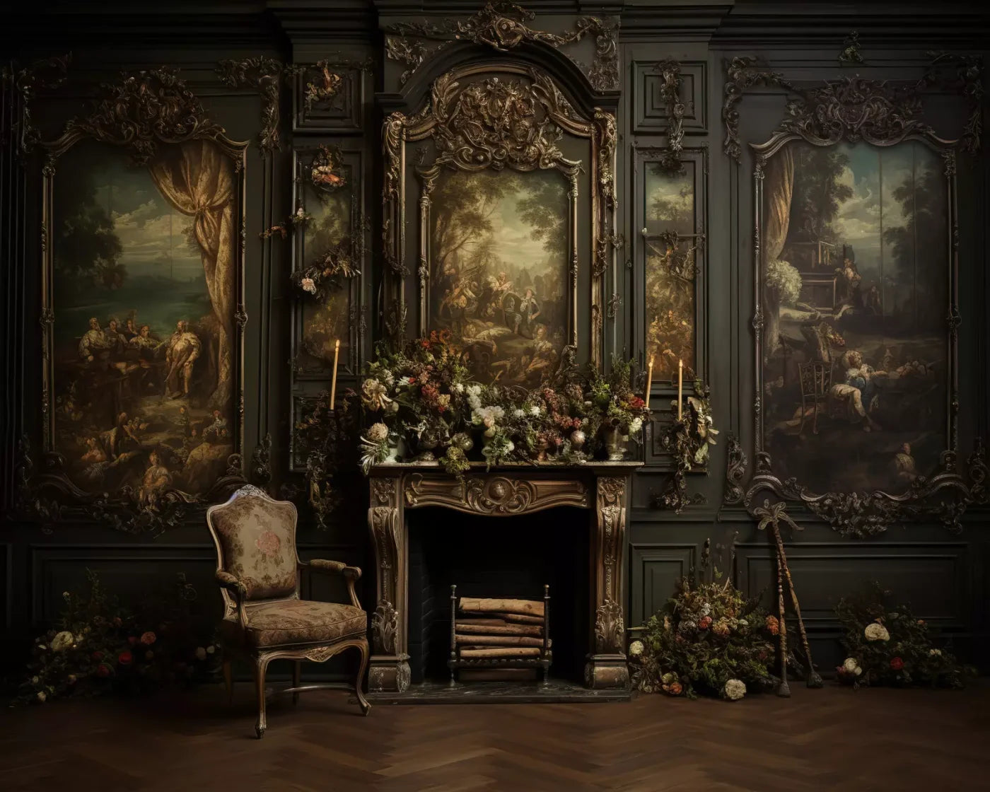 Old Masters Room Ii 10’X8’ Fleece (120 X 96 Inch) Backdrop