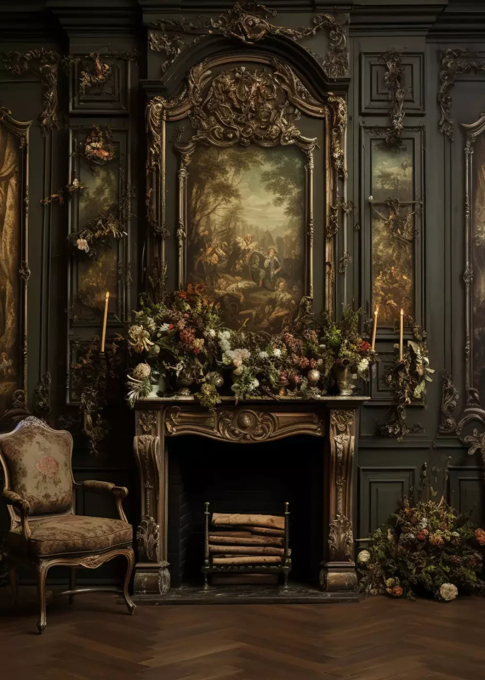 Old Masters Room Ii 5’X7’ Ultracloth (60 X 84 Inch) Backdrop