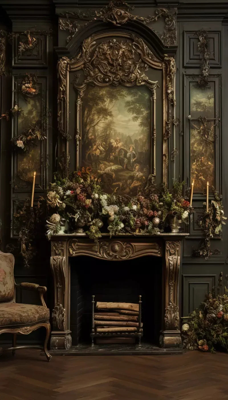 Old Masters Room Ii 8’X14’ Ultracloth (96 X 168 Inch) Backdrop